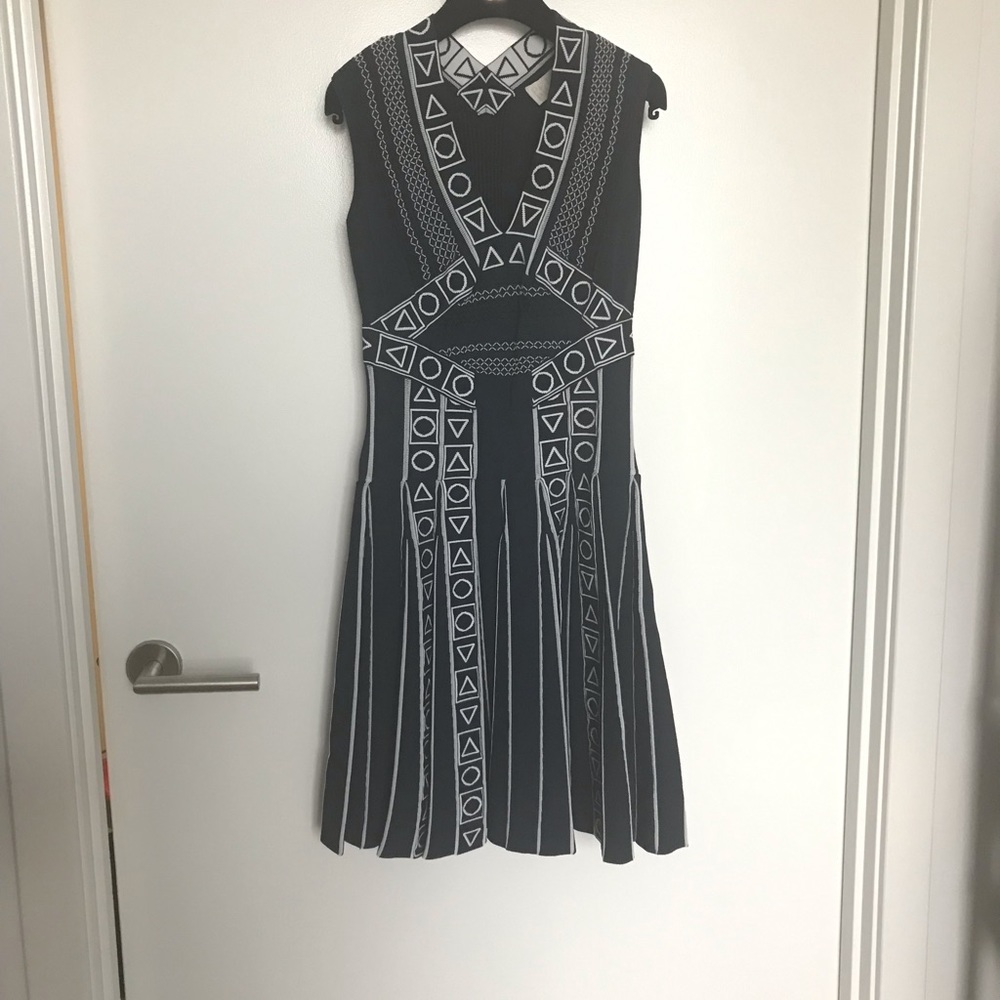 Size S Peter Pilotto Navy/White Index Knit Dress